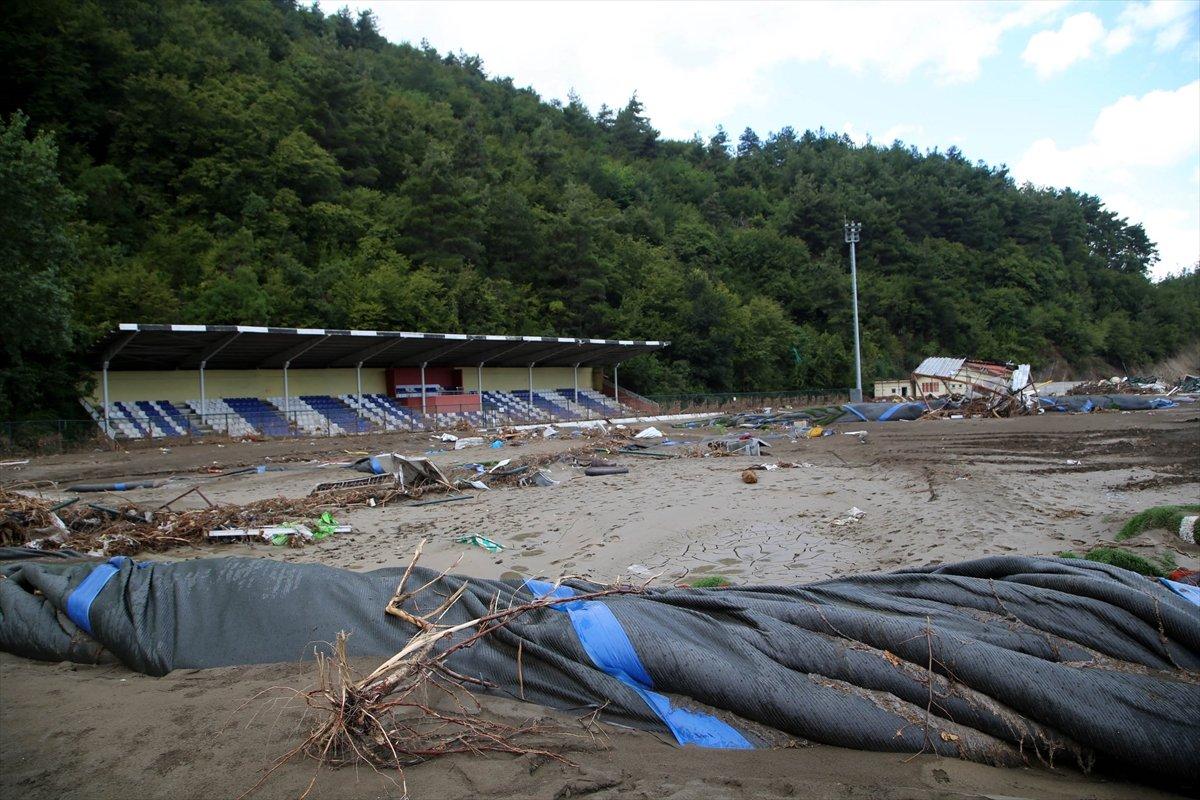Kastamonu'daki sel felaketinde spor tesisleri de zarar gördü