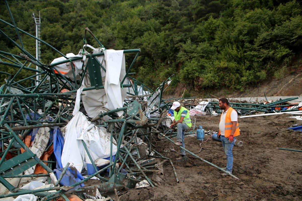 Kastamonu'daki sel felaketinde spor tesisleri de zarar gördü