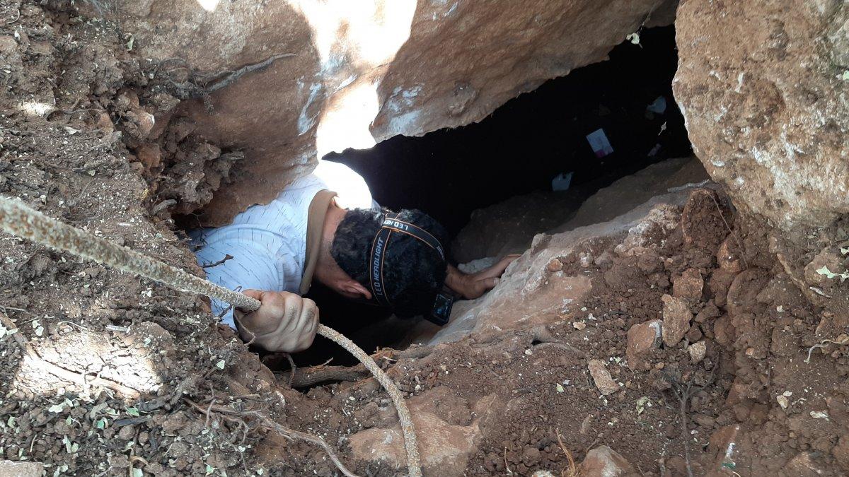 Adıyaman’da, foseptik çukuru kazarken tarihi tünel buldu