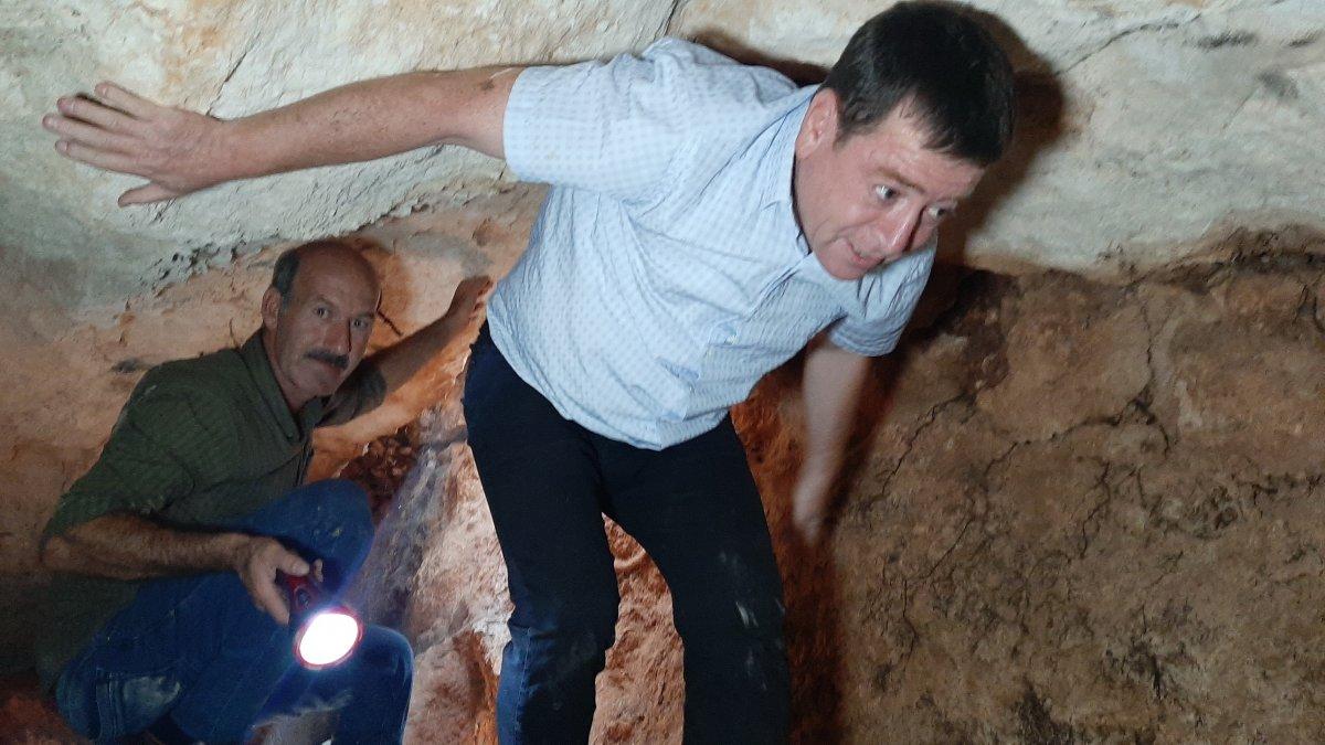 Adıyaman’da, foseptik çukuru kazarken tarihi tünel buldu