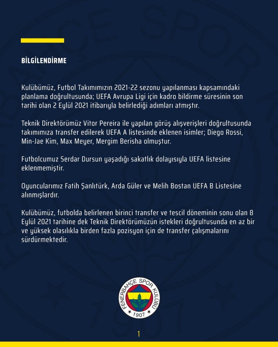 Sinan Gümüş kadro dışı bırakıldı