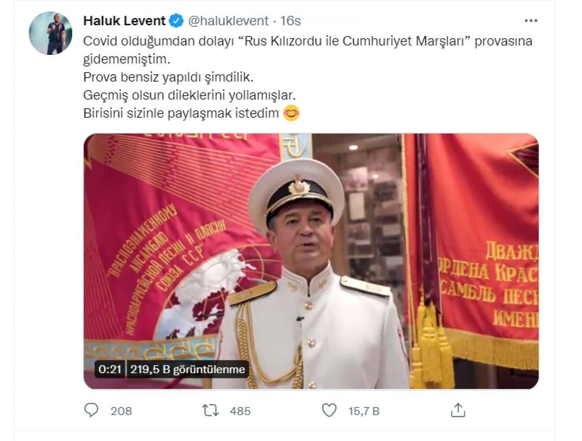 Kızılordu Korosu’ndan Haluk Levent’e ‘geçmiş olsun’ mesajı