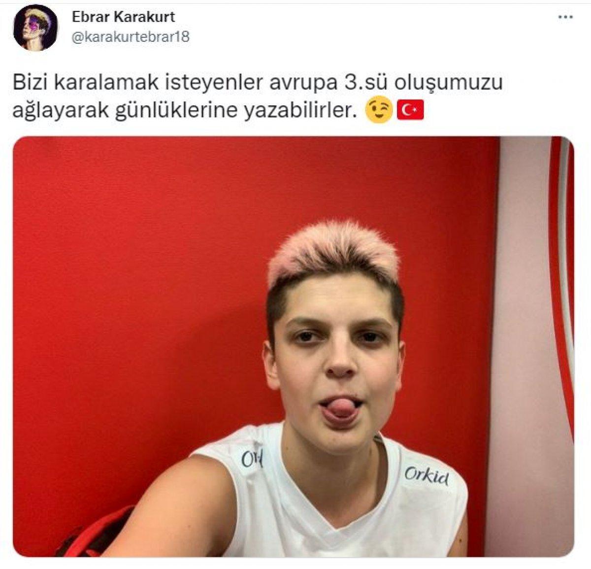 Ebrar Karakurt'tan dikkat çeken paylaşım