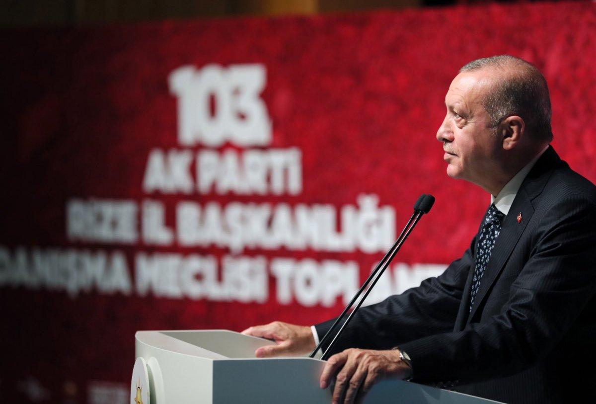 Cumhurbaşkanı Erdoğan, AK Parti Rize İl Danışma Toplantısı'nda