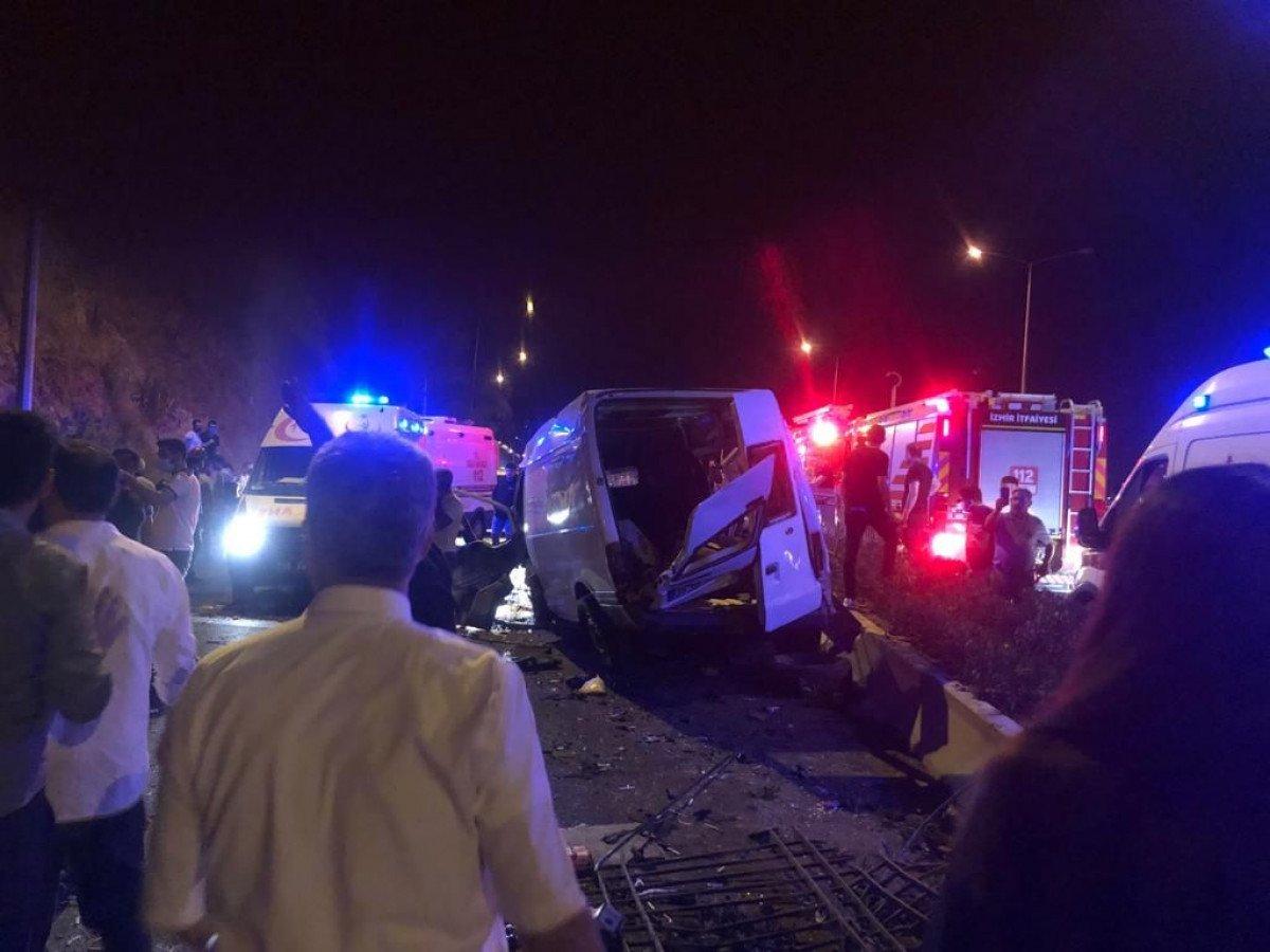 İzmir’de zincirleme kaza: 1’i ağır 11 yaralı