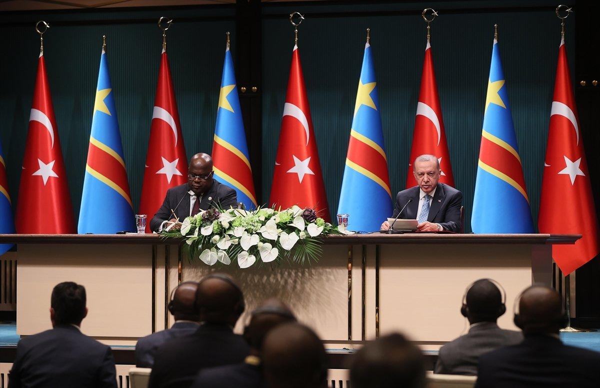 Cumhurbaşkanı Erdoğan, Kongo Demokratik Cumhuriyeti Cumhurbaşkanı Tshisekedi'yi kabul etti
