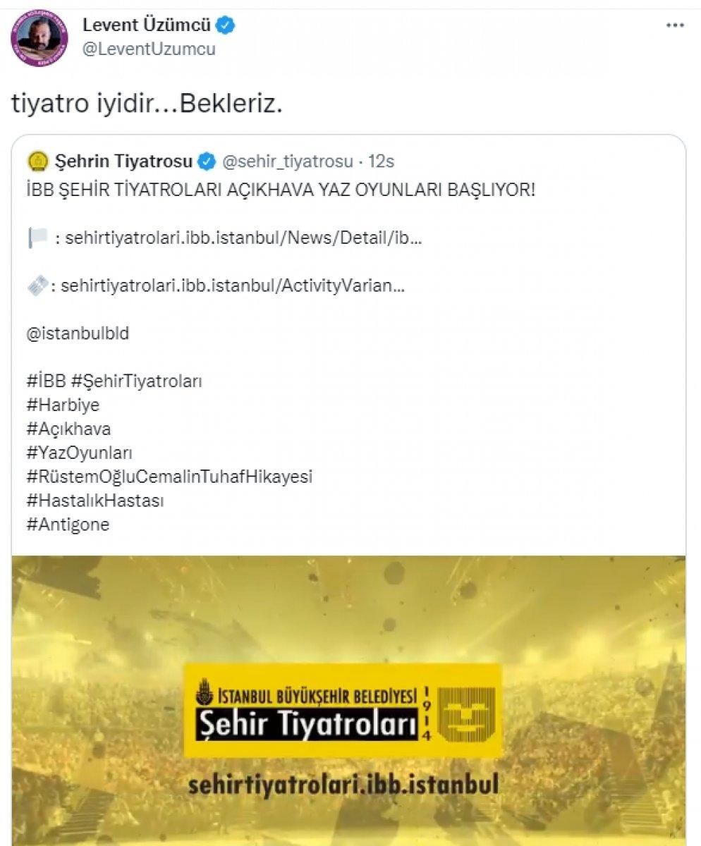 Levent Üzümcü İstanbul Şehir Tiyatroları'na geri döndü