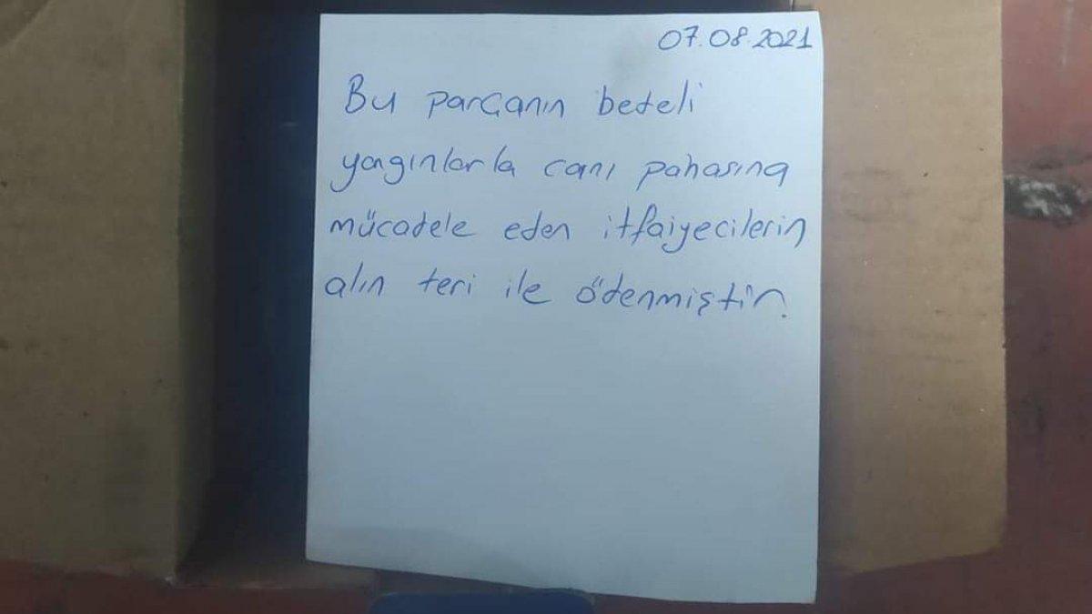 Tekirdağ'dan Çanakkaleli itfaiyecileri duygulandıran kargo