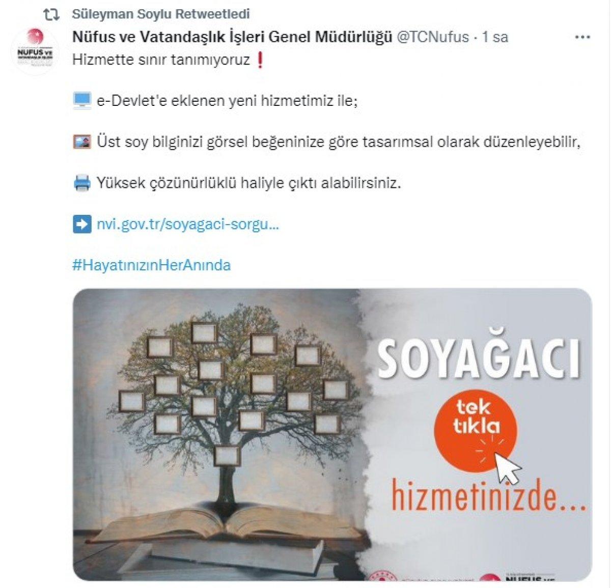 Soyağacı hizmetinde yeni uygulama başladı