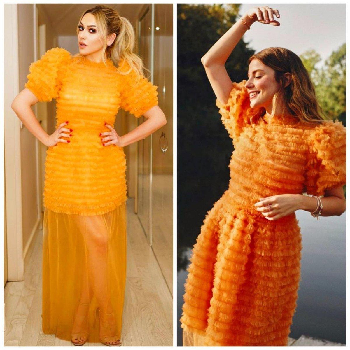 Hadise ile Ezgi Eyüboğlu'nun elbise piştisi