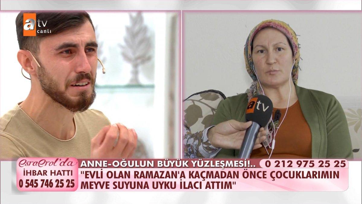 Çocuklarını ilaçla uyutup kaçan anneye, oğlu isyan etti