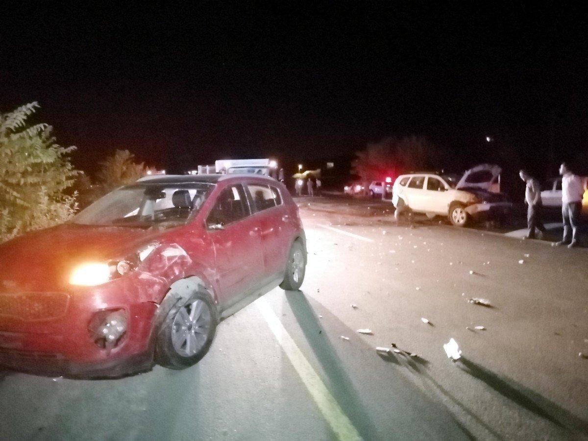 Erzurum'da iki araç koyun sürüsüne daldı: 40 koyun telef oldu