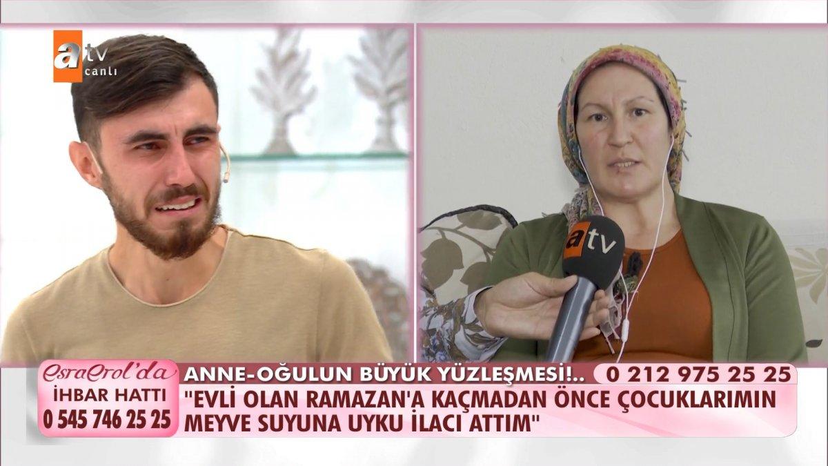 Çocuklarını ilaçla uyutup kaçan anneye, oğlu isyan etti