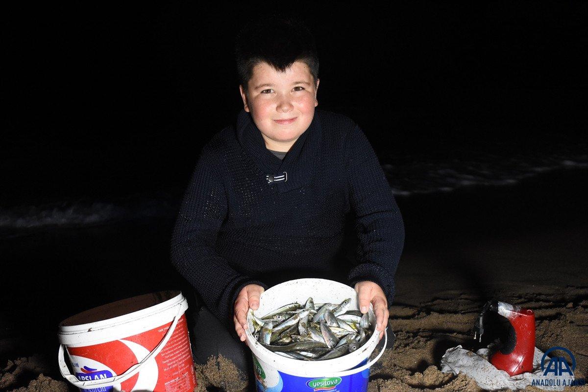 Bartın'da tonlarca balık kıyıya vurdu