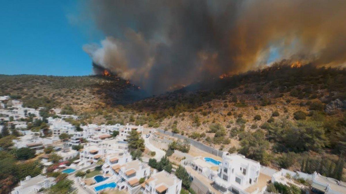 Muğla'daki yangının yarış drone'u ile çekilen görüntüleri ortaya çıktı