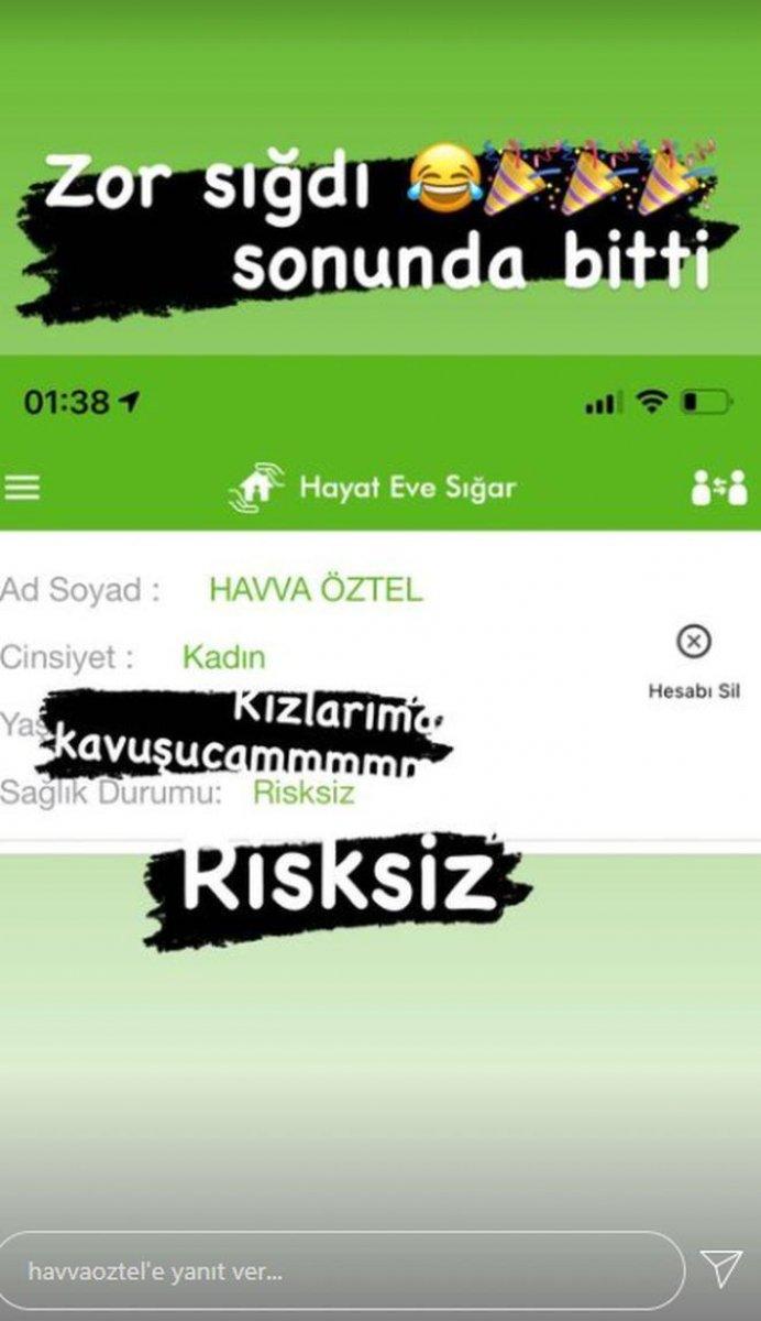 Havva Öztel koronavirüsü atlattı