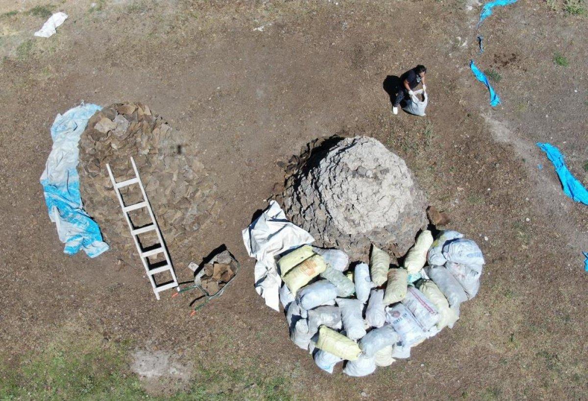 Sivas'ta kış için tezek hazırlığına başlandı