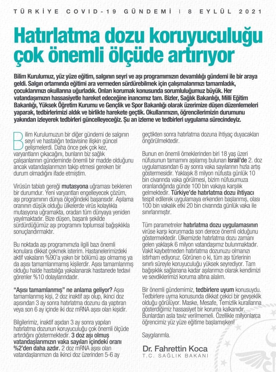 Hatırlatma dozu ne zaman, kaç ay sonra yapılır? Bakan Koca'dan 'hatırlatma dozu' açıklaması