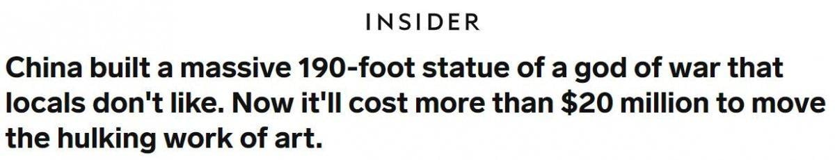 Çin'de Guan Yu heykelinin yeri değiştirilecek