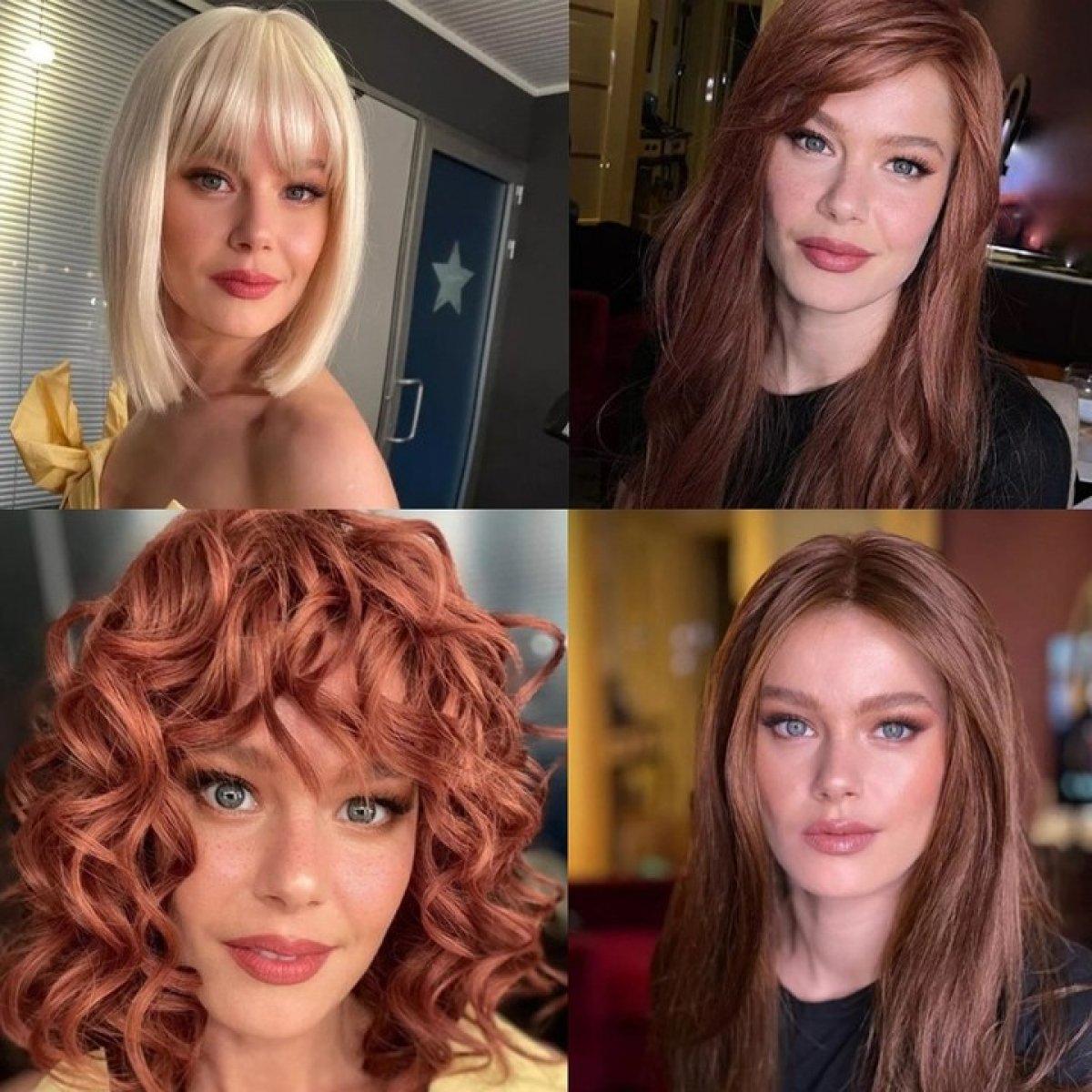 Burcu Biricik'in peruklu pozlarına beğeni yağdı