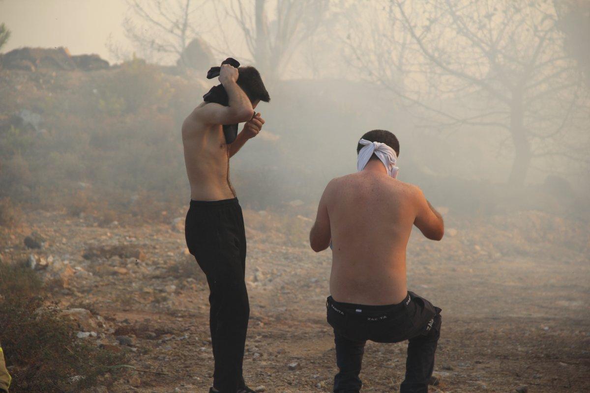 İzmir'de ormanlık alanda çıkan yangın kontrol altında