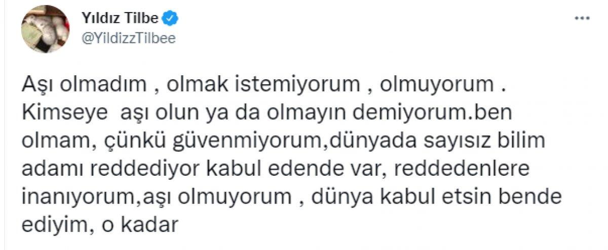 Yıldız Tilbe: Aşı olmuyorum, çünkü güvenmiyorum
