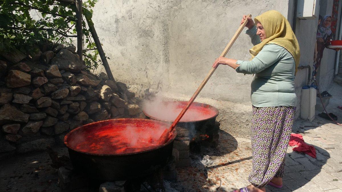 Organik salça yapımı