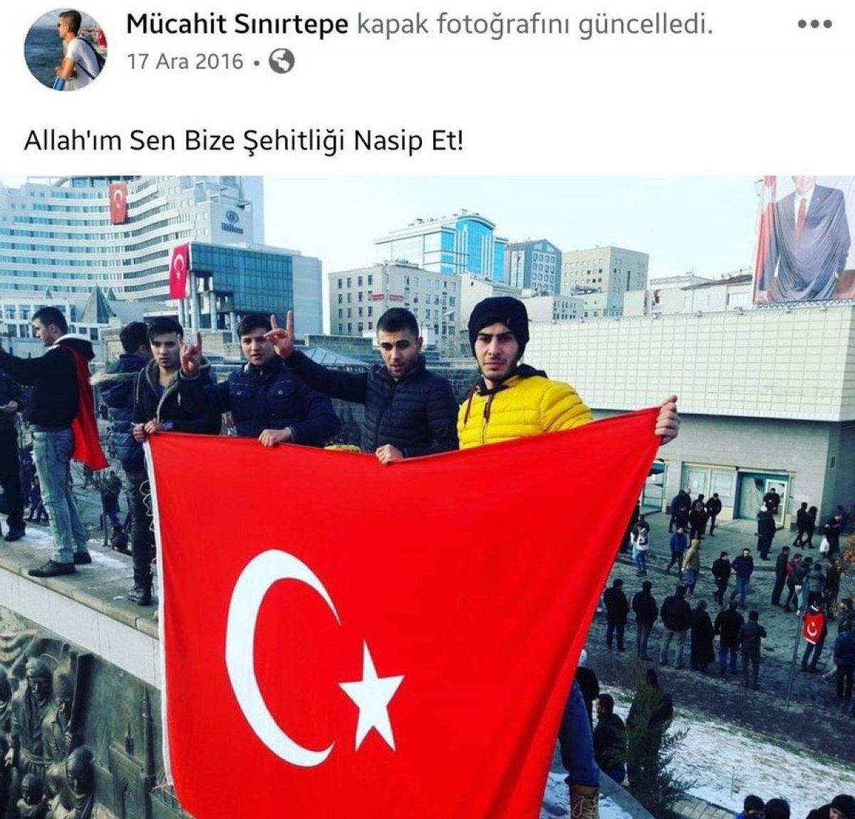 İdlib şehidi Mücahit Sınırtepe'nin paylaşımı