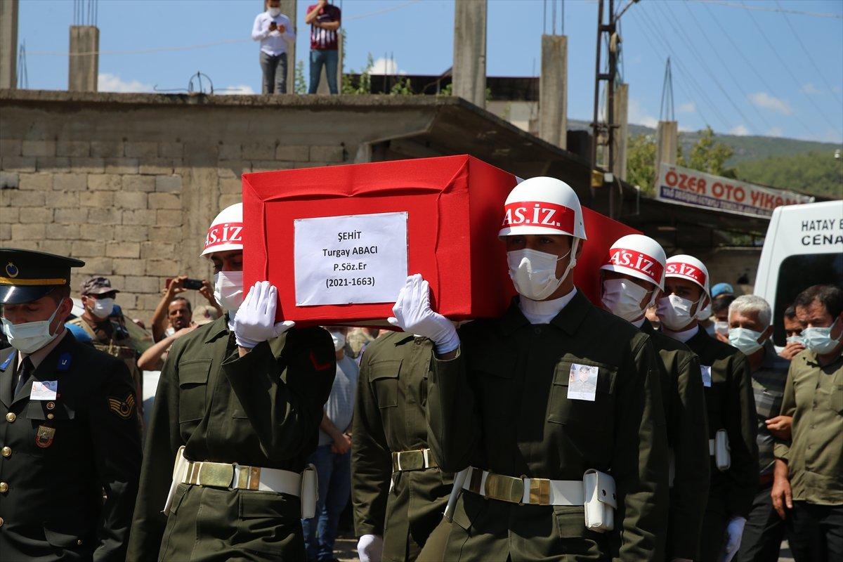 Şehit Turgay Abacı Hatay’da son yolculuğuna uğurlandı