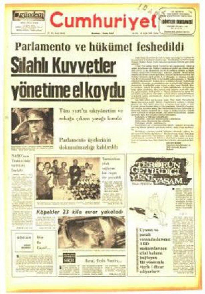 Vakanüvis yazdı: 12 Eylül basınını hatırlayalım