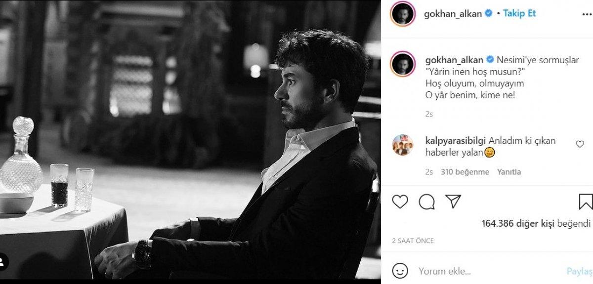 Ayrılık iddialarını çürüttü! Gökhan Alkan'dan manidar paylaşım...