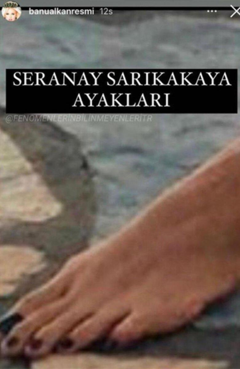 Banu Alkan, Serenay Sarıkaya'nın ayaklarına kafayı taktı