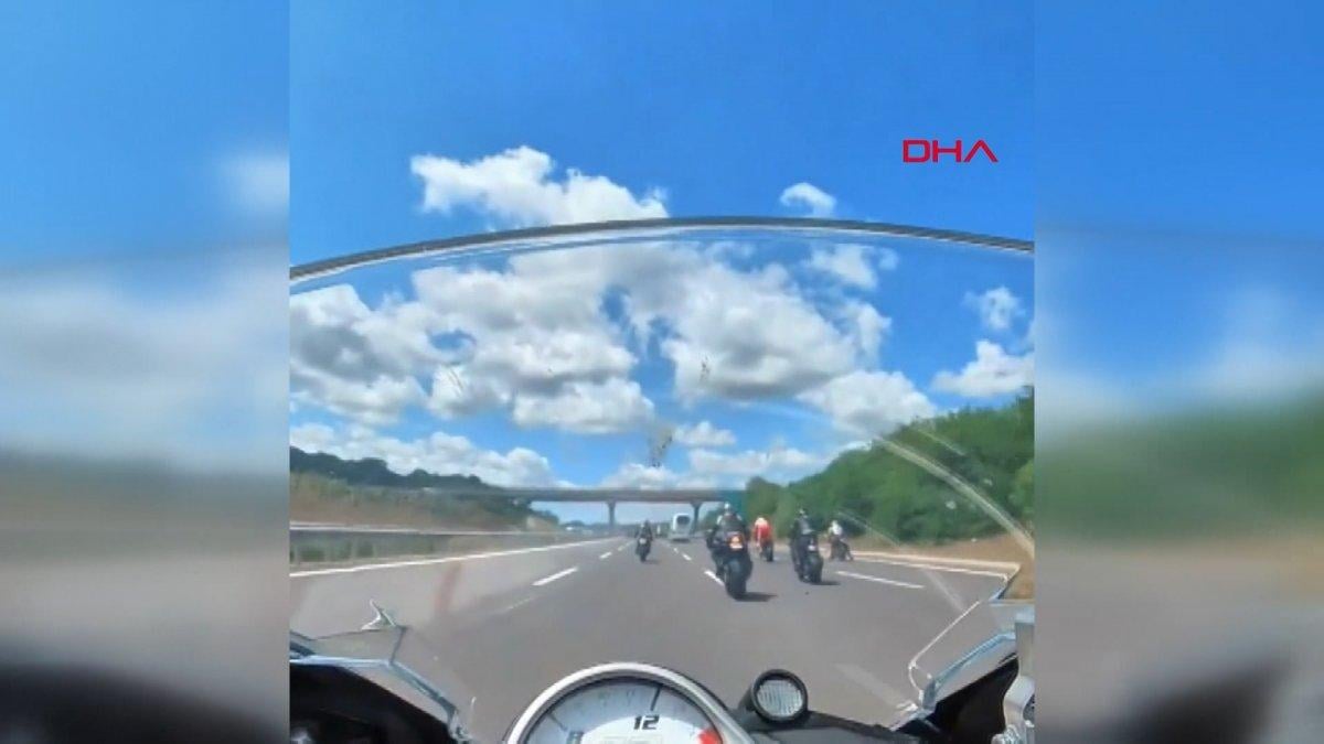 Kocaeli’de motosiklet, 301 kilometre hızla radara yakalandı