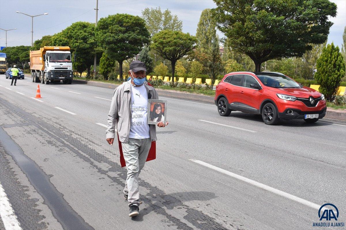 PKK tarafından kaçırılan kızı için İzmir'den Ankara'ya yürüdü