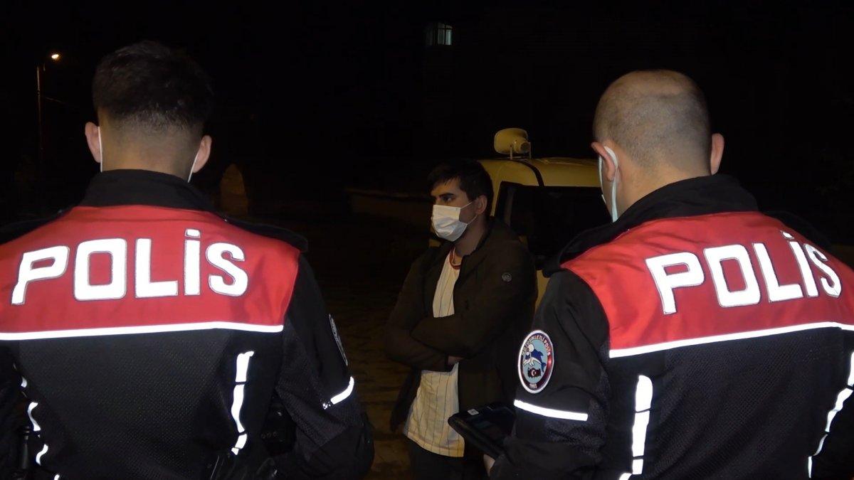 Kırıkkale'de koronalı halde sokağa çıkan bir kişi yakalanınca tepki gösterdi