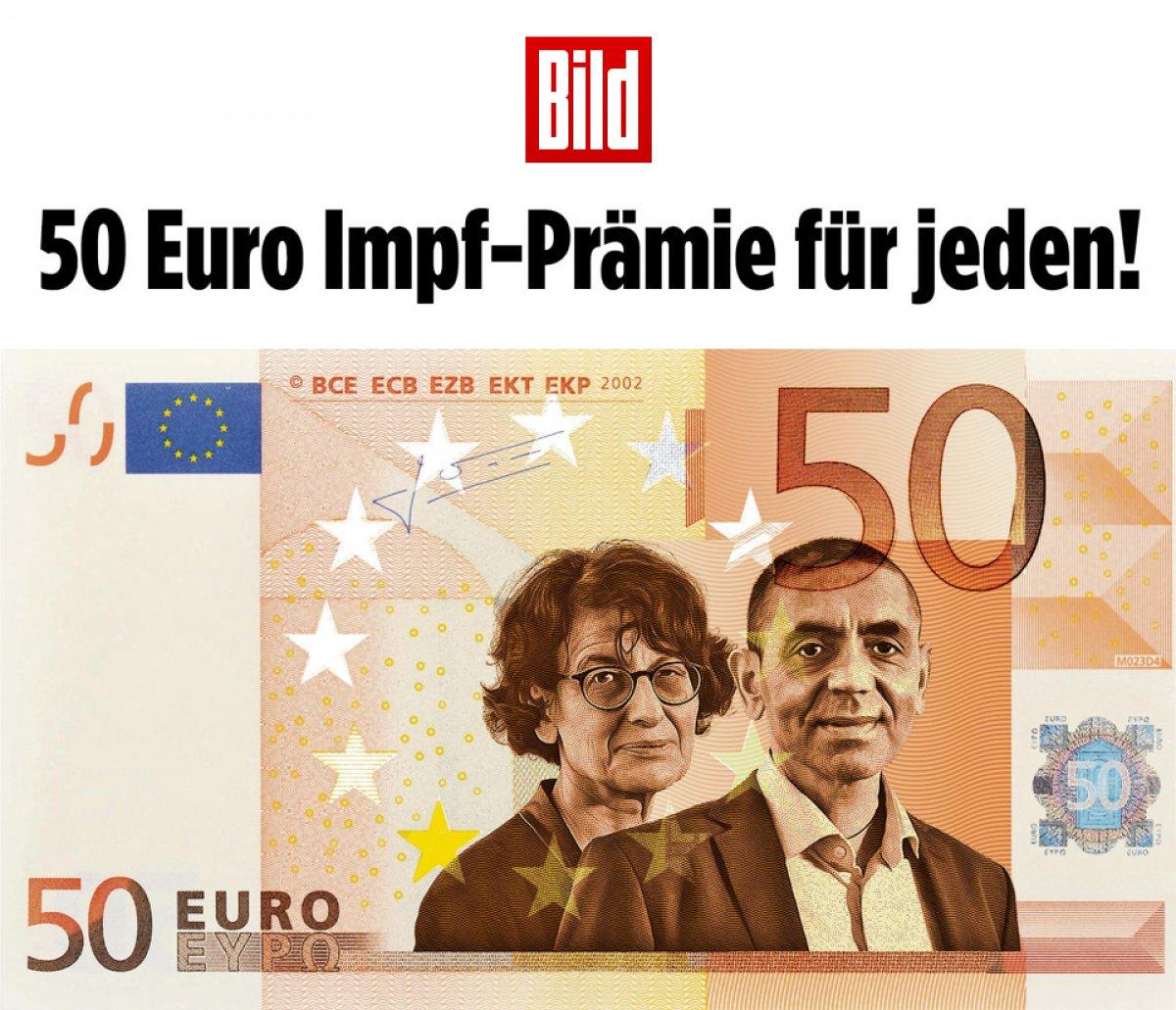 Alman basınından, tam aşılı olanlara 50 euro verilsin çağrısı