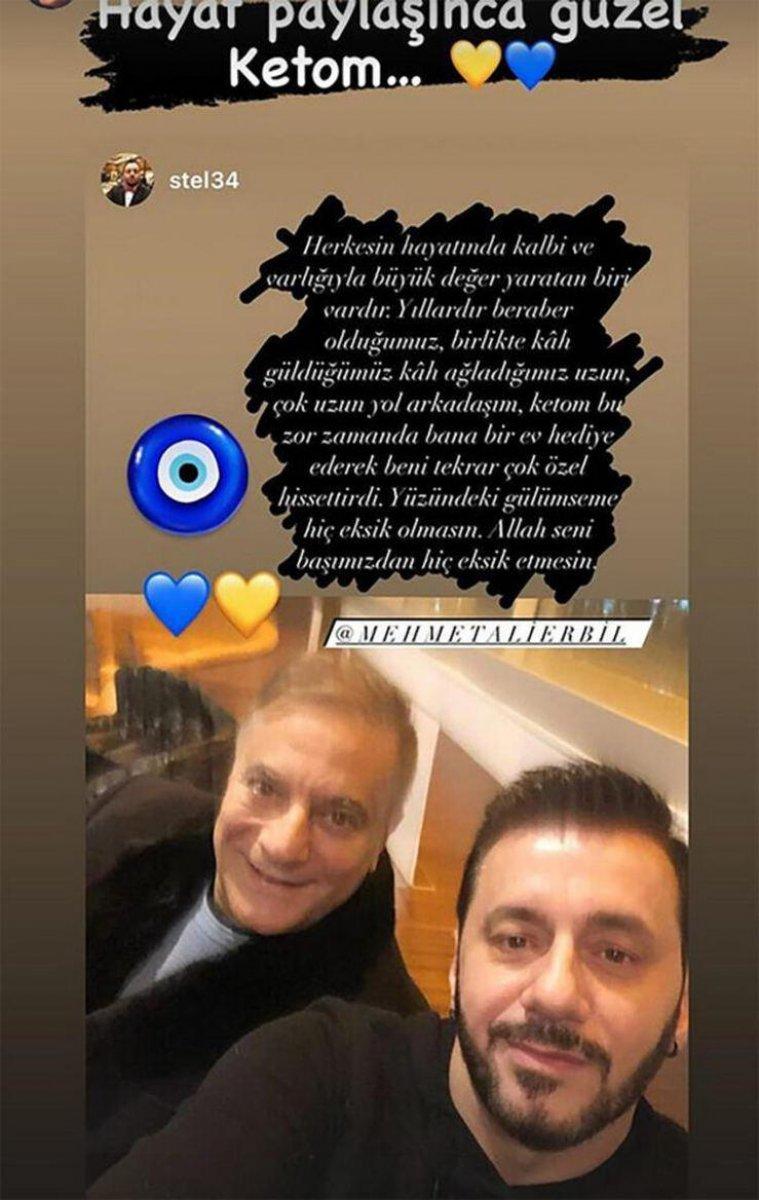 Mehmet Ali Erbil, Stelyo Pipis’e ev hediye etti