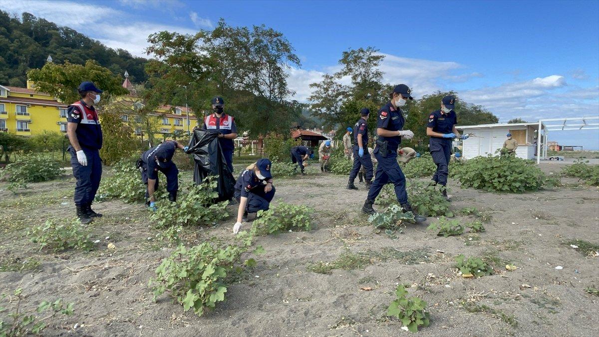 Kastamonu'da sel felaketinin yaraları, jandarmanın desteğiyle sarıldı
