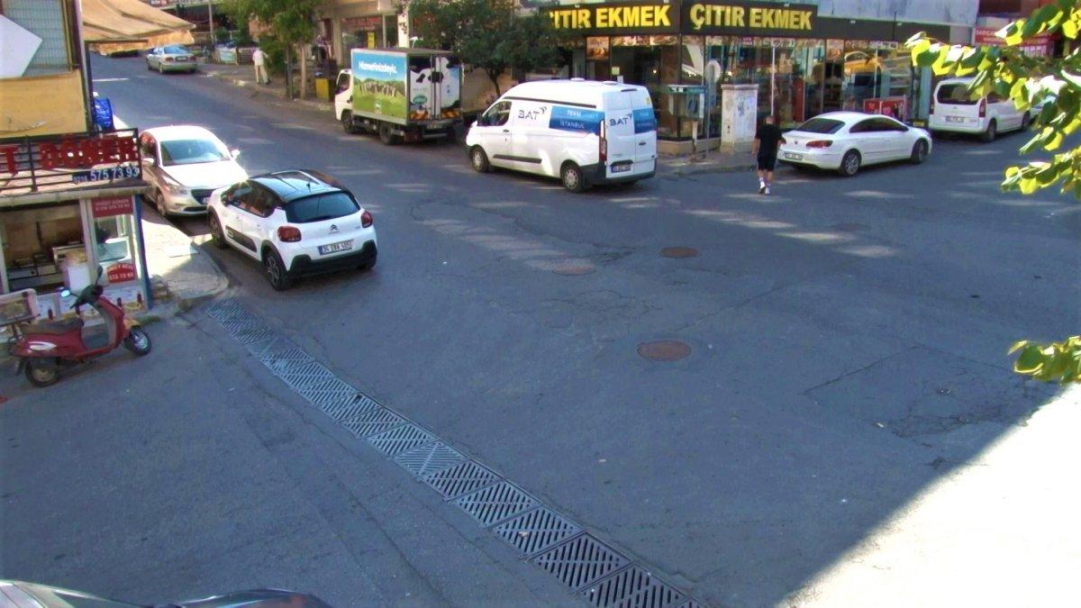 Maltepe'de, hızla gelen araç otobüs bekleyen öğrenciyi havaya savurdu