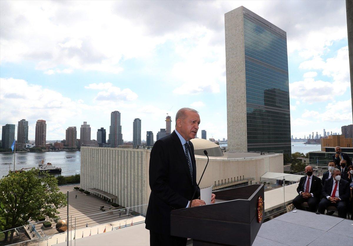 Cumhurbaşkanı Erdoğan, New York'ta Türkevi Binası'nın açılışı töreninde