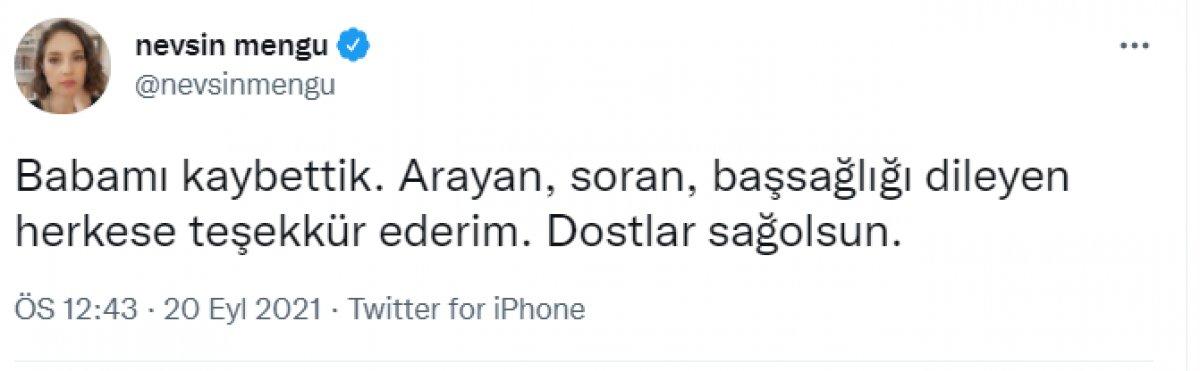 Şahin Mengü hayatını kaybetti