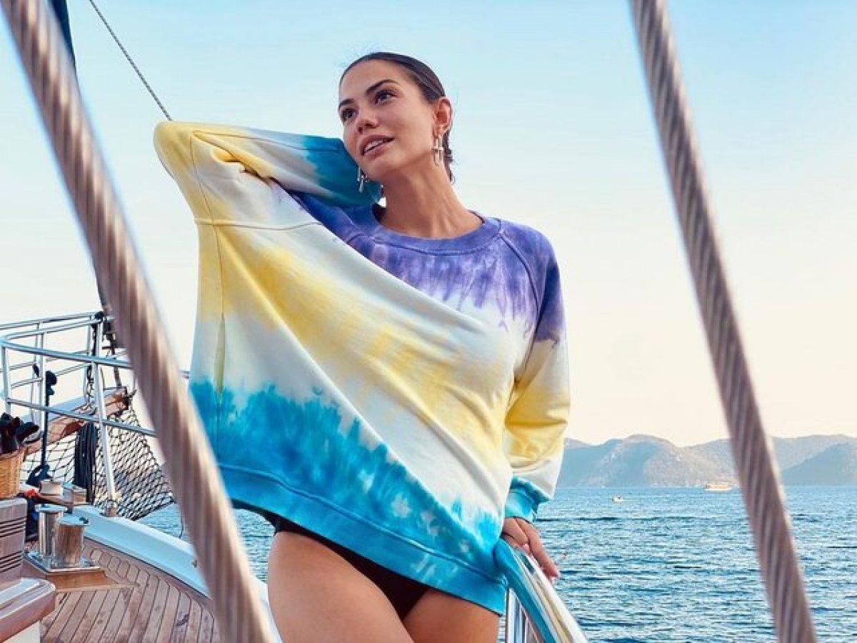 Demet Özdemir ile Oğuzhan Koç teknede tatil yapıyor