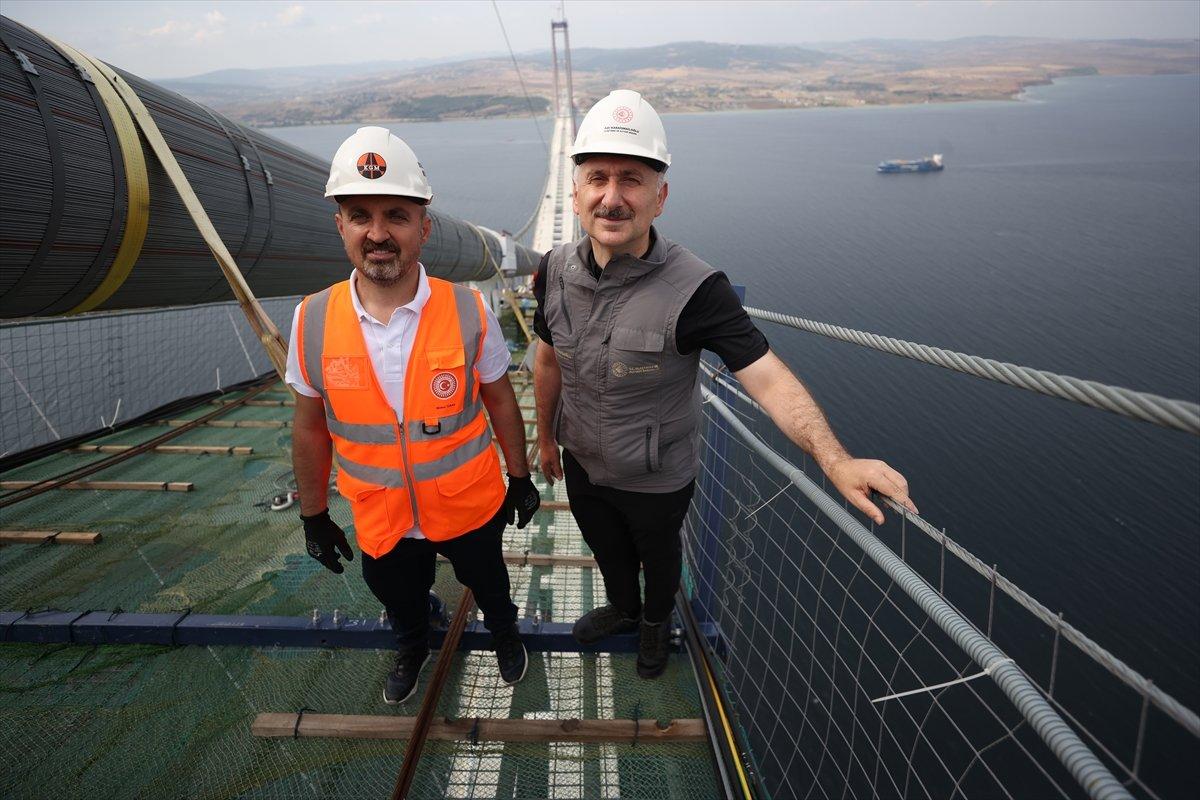 Adil Karaismailoğlu, Çanakkale 1915 Köprüsü'nün zirvesinde konuştu