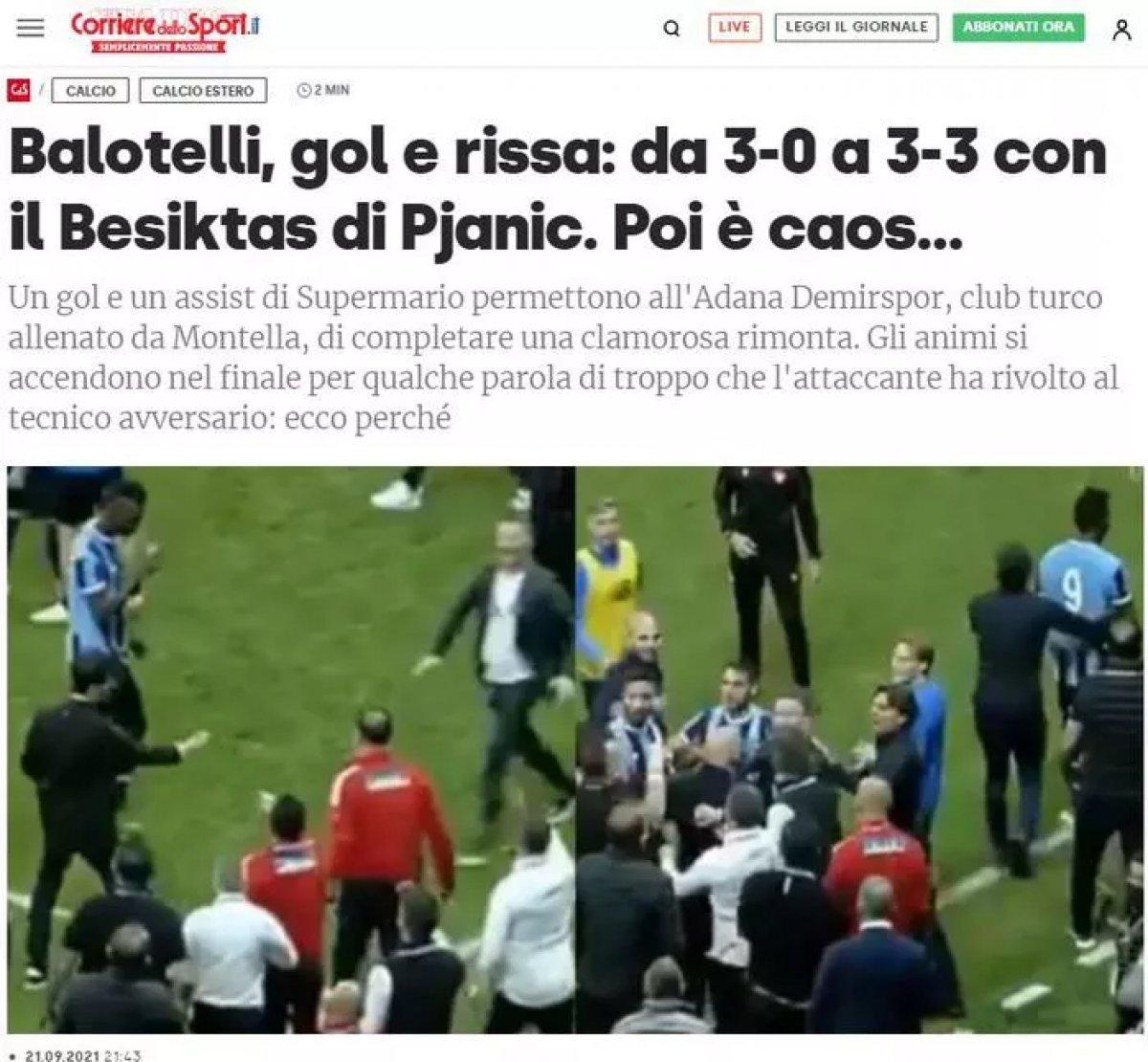 Balotelli'nin yaptığı hareket dünya basınında manşet oldu