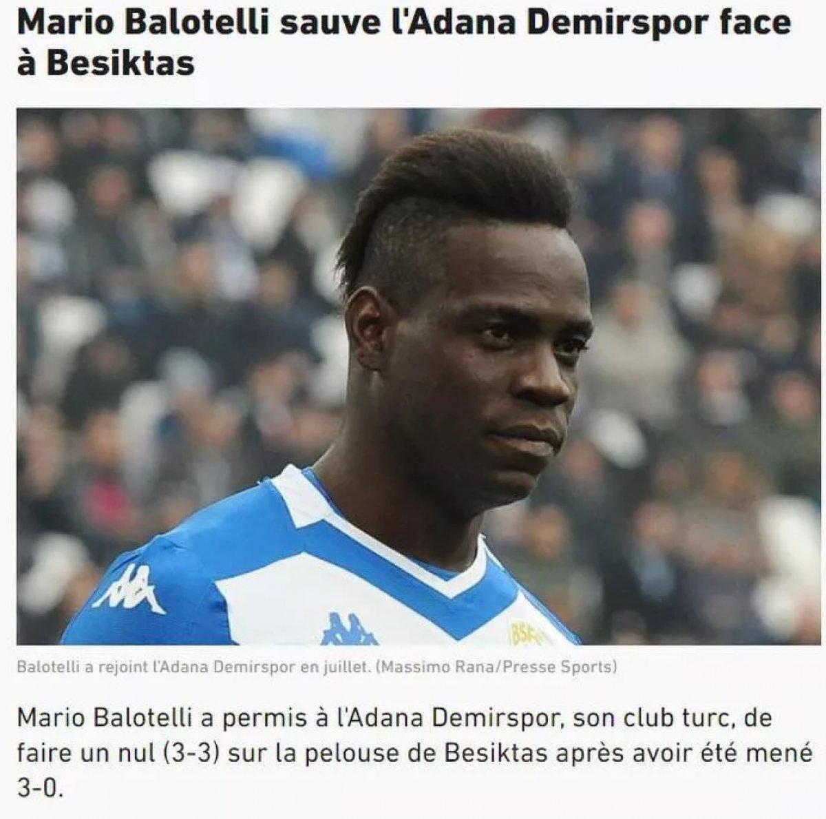 Balotelli'nin yaptığı hareket dünya basınında manşet oldu