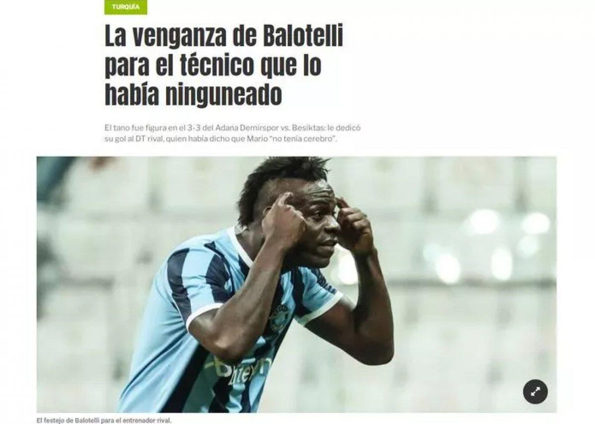 Balotelli'nin yaptığı hareket dünya basınında manşet oldu