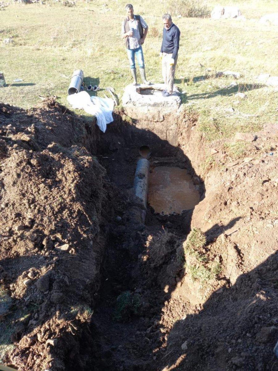 Ardahan’da, ana şebeke su boru hattına sabotaj düzenlendi