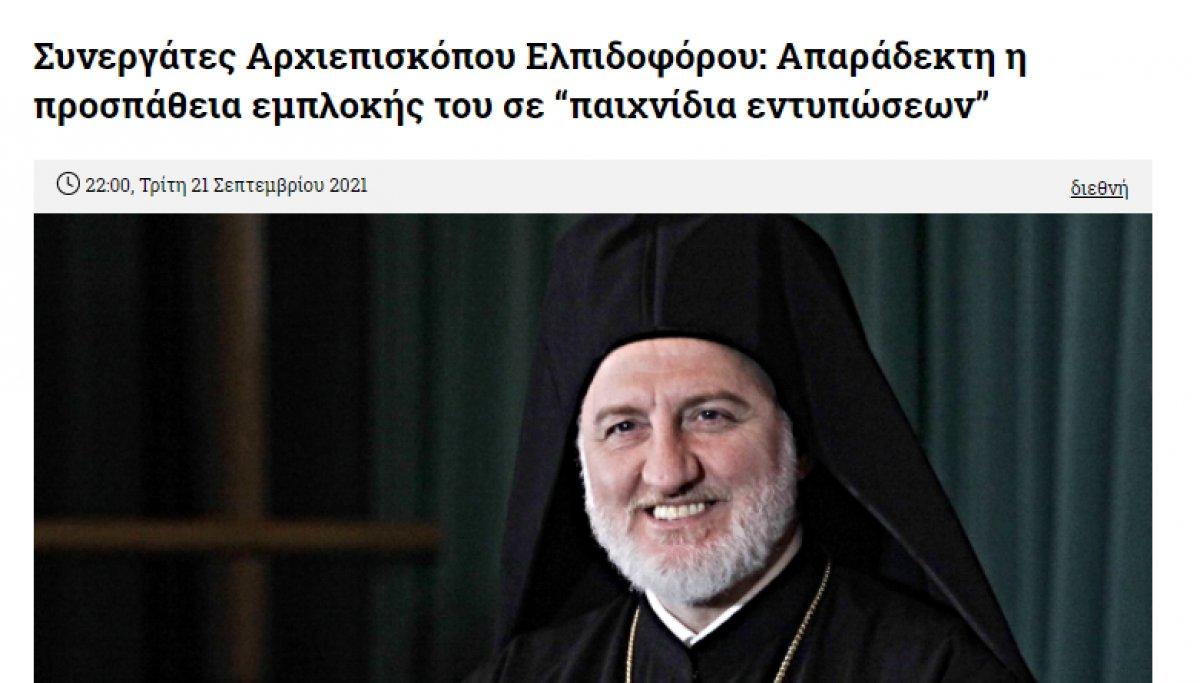 Elpidoforos'un Türkevi açılışına katılması Rumları sinirlendirdi