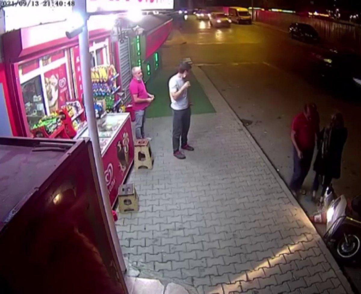 Ümraniye'de fren yerine gaza basan motosikletli