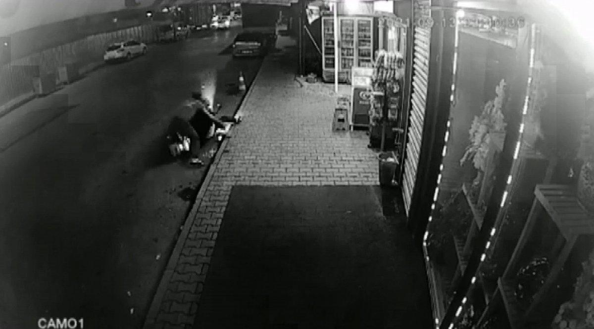 Ümraniye'de fren yerine gaza basan motosikletli